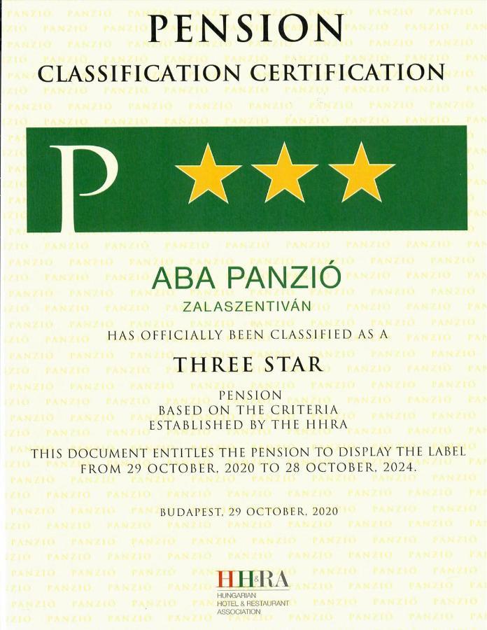Bed and Breakfast Aba Panzio Zalaszentivan Zewnętrze zdjęcie